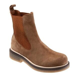 Bueno Wanda Boots Tobacco Suede Leather Size 9.5/10 US 40 EU NIB Chelsea Style